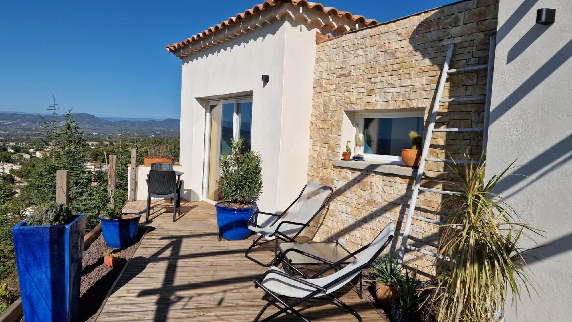 Reve D'Escapade Chambre Avec Vue Sublime Sur Les Cevennes Ardechoises 巴尔雅克 外观 照片
